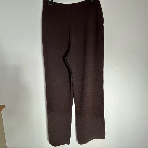 St. John Sport Essentials Marie Grey Classic Brown Trousers Elastic Waist Size M - Picture 4 of 13